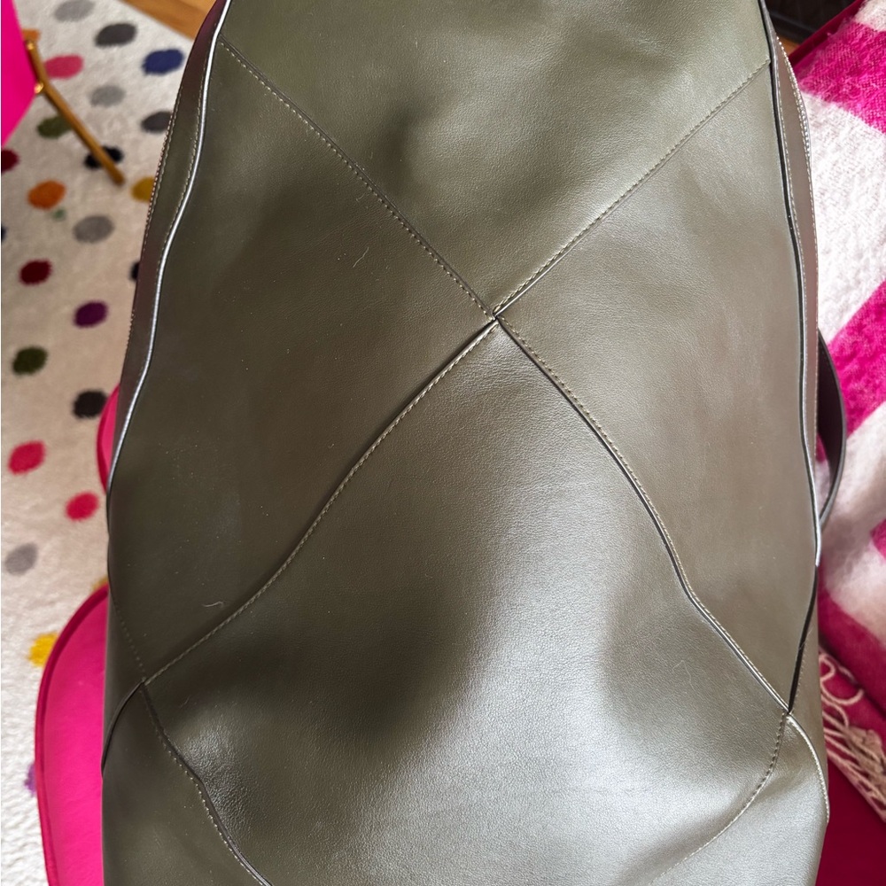 Bottega Veneta Dark Olive Leather Detail